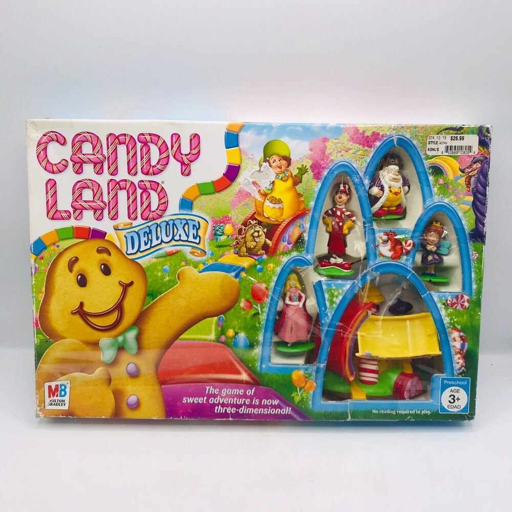 Candy Land Deluxe Edition 2005 Board Game 4 Collector Pawns Box Complete